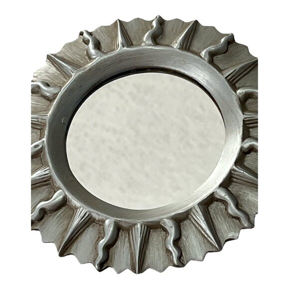 Set of 4 Intercontinental Art 2003 Silver Sunburst Wall Mirrors – 6” Decorative - Picture 2 of 5